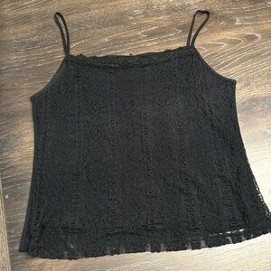 🟠 PANITTI BLACK LACE CAMI SIZE MEDIUM